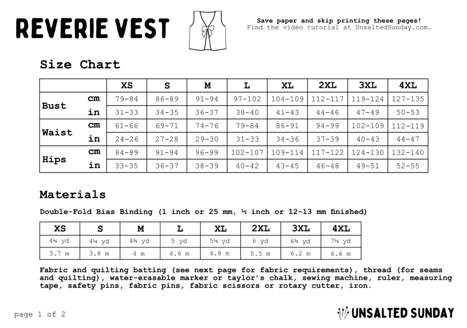 Reverie Vest Digital Sewing Pattern: Sizes XL-4XL - Image 8